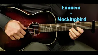 Download How to play EMINEM - MOCKINGBIRD  Acoustic Guitar Lesson - Tutorial MP3