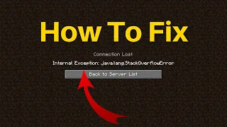 How To Fix Minecraft Connection Lost Internal Exception java lang StackOverflowError