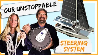 BULLET-PROOF Steering System for Our Aluminum Catamaran 💣 Building Our Own Boat Pt. 11