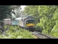 (HD) 37350 + 37250 arriving in Finghall on Wensleydale Railway Diesel Gala 2013 | 9/6/13