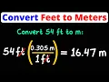 Convert Feet to Meters ft to m Unit Conversion Dimensional Analysis Eat Pi