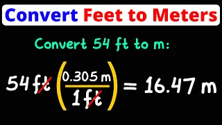 Convert Feet to Meters ft to m Unit Conversion Dimensional Analysis Eat Pi