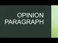 Opinion Paragraph - A2 B1 Levels