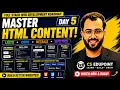 HTML Lists Details Code Entities Explained HTML5 CSS Flexbox Full Stack Day 5