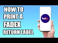 How to Print a FedEx Return Label Easy Guide
