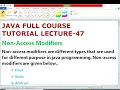 JAVA LECTURE - 47 Non-Access Modifier Final keyword Full Explanation EnhanceCodeLearning