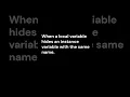 What is Variable Shadowing in Programming Explained with Examples Java C Concept