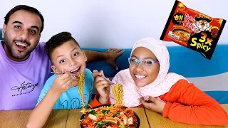 تجربة وصفات اندومي جديدة من تيك توك 🍜😍
