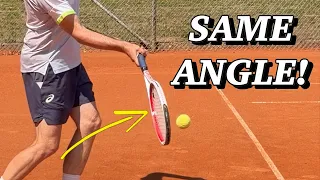 How Tennis Accuracy Depends on a Constant Racket Angle