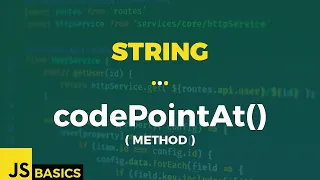 Javascript Basics String codePointAt method