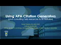 Using APA Citation Generators and consulting help resources to fix mistakes
