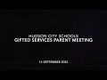 Gifted Services Parent Meeting 9 14 22