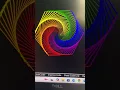 This example will draw a colorful spiral pattern code given description