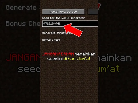Jangan Pernah Main Seed ini di Hari Jumat!! - Shorts Creepypasta