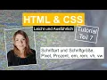 CSS Font-Size Font-Family HTML Tutorial German Part 7