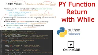 Python Function Return with While