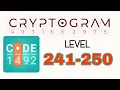 Cryptogram Letters and Numbers 241 242 243 244 245 246 247 248 249 250