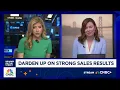 Darden up on strong sales results