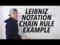 MCV4U Unit 2 Test 1 Knowledge Question 6 - Chain Rule with Leibniz Notation