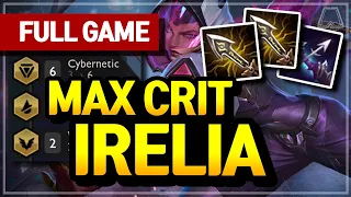 Crit Irelia Carry (6 Cybernetics Comp) - Teamfight Tactics Full Game | TFT Galaxies | Diamond