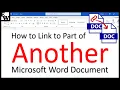 How to Link to Part of Another Microsoft Word Document
