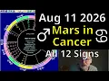 Mars into Cancer Emotional Defensive and Brooding August 11 Astrology All 12 Signs