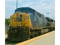 CSX 126 The Del Mar Block and other trains in Commerce Montebello 7-19-15