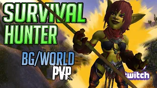 I Feel Naked! A World PVPer Does Battlegrounds  |  Survival Hunter | WoW Dragonflight World PVP