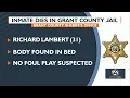 Inmate dies in Grant County Jail