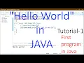 Hello World Java Program Tutorial-1 2019 latest