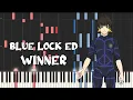 Lagu Blue Lock Ed - WINNER by Shuugo Nakamura (Piano Tutorial \u0026 Sheet Music)