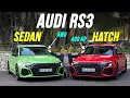 all-new 2022 Audi RS3 review sedan vs hatch drifting racetrack daily 5-cyl drive