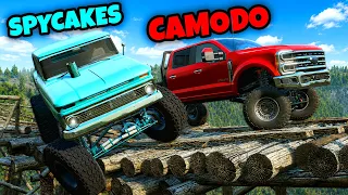 We Used UPGRADED TRUCKS to Climb a DANGEROUS MOUNTAIN in SnowRunner