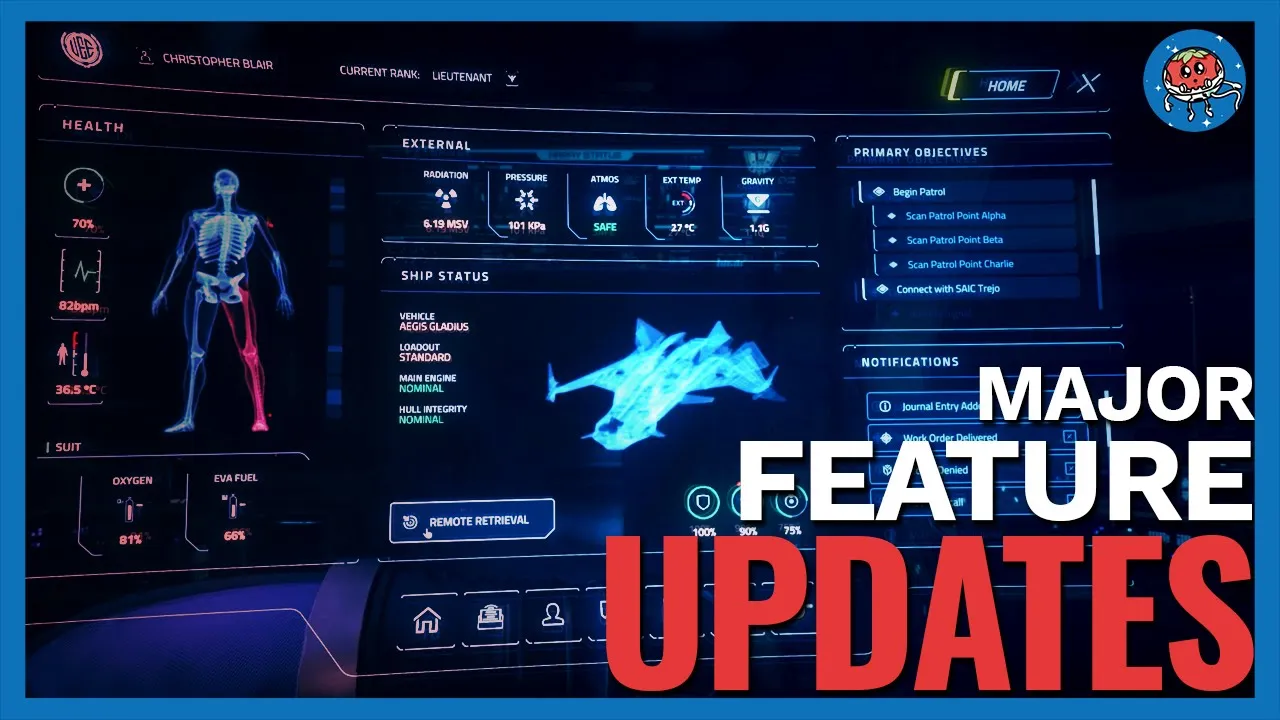 Star Citizen New MobiGlas, EVA Movement, Quantum Travel, & More Detailed