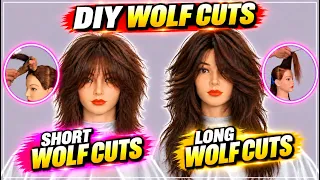 SO EASY DIY WOLF CUT | SHORT & LONG