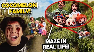 DRONE CATCHES CREEPY JJ FAMILY IN A MAZE CURSED JJ INSIDE REAL LIFE MAZE 