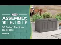 Suncast 50 Gallon Medium Deck Box Assembly