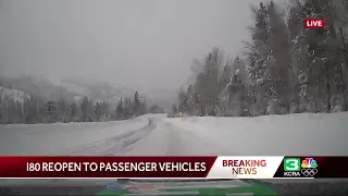 California Snowstorm Impacts Interstate 80 reopens for passenger vehicles Caltrans says