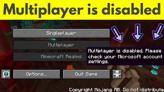 Fix minecraft multiplayer is disabled please check your microsoft account settings
