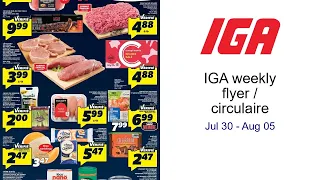 IGA weekly flyer circulaire Jul 30 - Aug 05