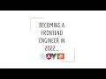 Becoming a Frontend Engineer in 2022 Angular Vue React Svelte