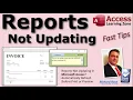 Reports Not Updating in Microsoft Access Automatically Refresh Before Print or