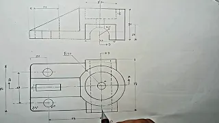 استنتاج المسقط الثالث مع التهشير 