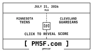 Minnesota Twins MIN Cleveland Guardians CLE MLB Final Box Score JULY 21 2026