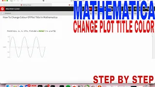 How To Change Color Of Plot Title In Mathematica