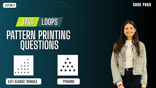 Java Pattern Printing Lecture 3 Left Aligned Right Angle Triangle Pyramid Pattern in Java
