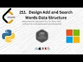 LeetCode 211 Design Add and Search Words Data Structure Python Trie Implementation
