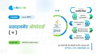 Assignment operator in Java Hindi operator in java Java Hindi