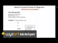 Pounds to Kilograms without a Calculator