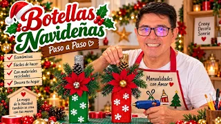 Transforma botellas de vidrio en hermosos adornos navideños, Ideas 2026, Navidad, Artesanato, Diy